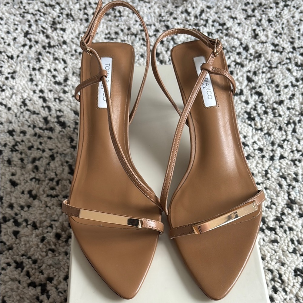 Tony Bianco Tan Sandals Minimalist Slingback